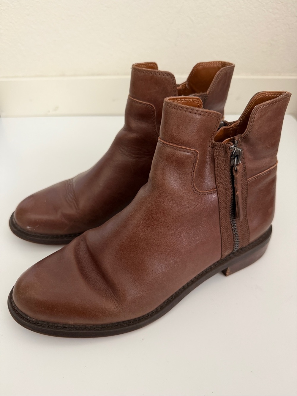 Franco Sarto Zip Up Booties Ankle Boots Womens 7.5